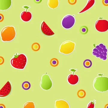 Fruits and vegetables background Stock Illustration
