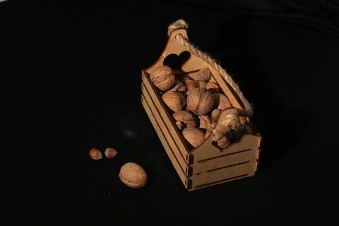 Fruits and vegetables on a black background, coffee, berries Фото