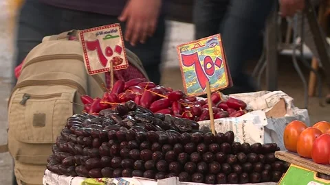 Fruits and vegetables in Egypt Stock Footage 251976918