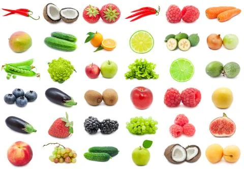 Fruits and Vegetables Stock Illustration