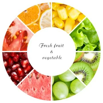 Fruits and vegetables Stock Illustration