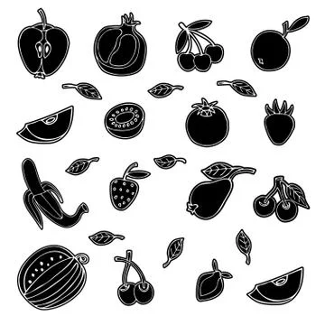 Fruits and vegetables Stock Illustration