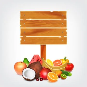 Fruits and vegetables Illustrazione stock