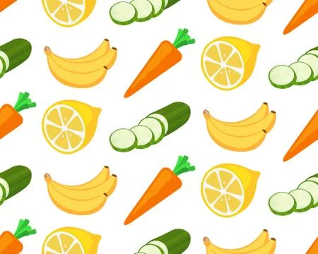 Fruits and Vegetables Stock Illustration