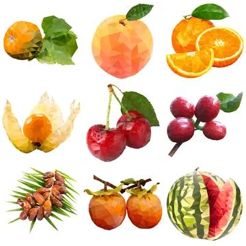 Fruits and vegetables Stock Illustration