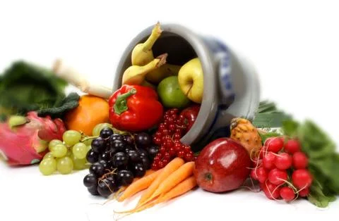Fruits and vegetables shallow focus Stock-Fotos