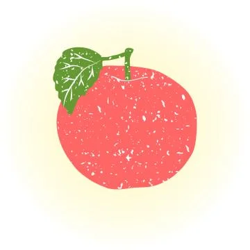 Fruits apple doodle Stock Illustration