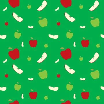 Fruits apples seamless patterns Stock-Illustration