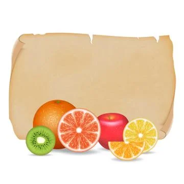 Fruits background Stock Illustration