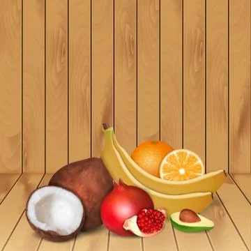 Fruits background Stock Illustration