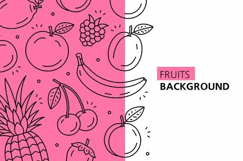 Fruits background Stock Illustration