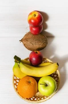 Fruits in a basketfruit Stock Photos