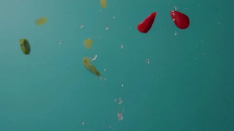Fruits being thrown into the air Stock Footage 307713349