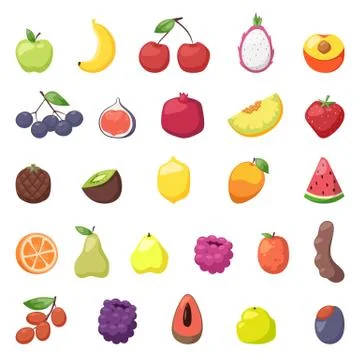 Fruits berries vector illustration Stock Illustration