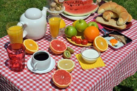 Fruits for breakfast Stock Photos