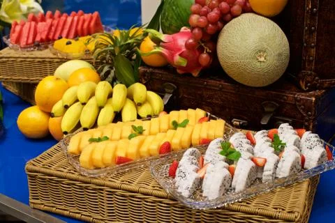 Fruits in buffet Stock Photos