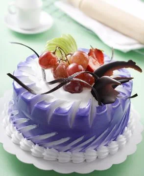 Fruits cake Stock Photos