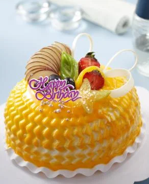 Fruits cake Stock Photos