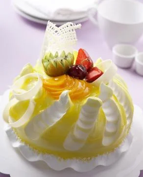 Fruits cake Stock Photos