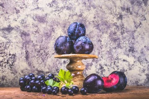 Fruits on the cake stand. Stock Photos