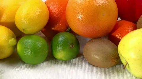Fruits, camera dolly, closeup Stock Footage 10719569