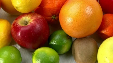 Fruits, camera dolly, closeup Vídeo Stock 10719635