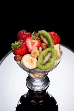 Fruits In Chocolate Stock Photos