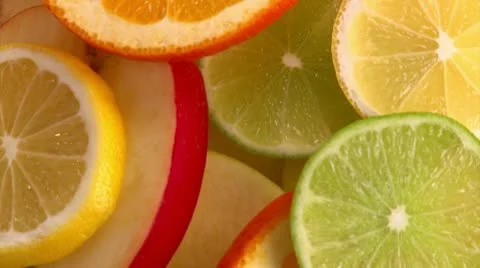 Fruits, closeup, rotate, loop Video stock 10729345