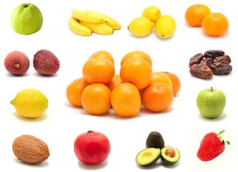 Fruits collage 库存照片
