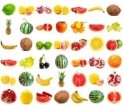 Fruits collection Stock Photos