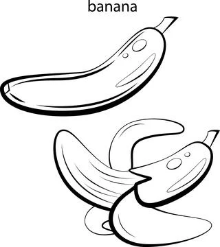 Fruits for coloring. Stock Illustration