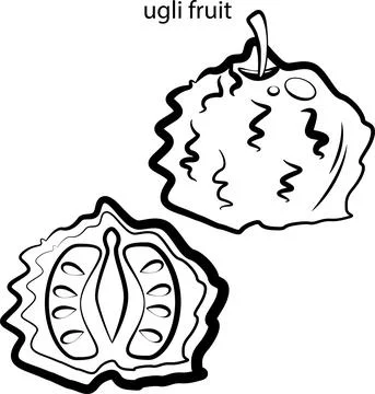 Fruits for coloring. Stock Illustration