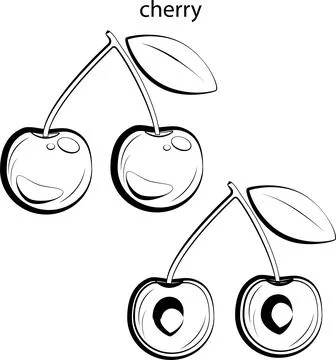 Fruits for coloring. Stock Illustration