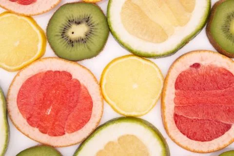Fruits colourfully background Stock Photos