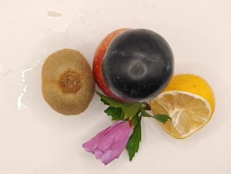 Fruits different view from above Stock Photos