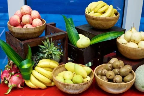 Fruits display Stock Photos
