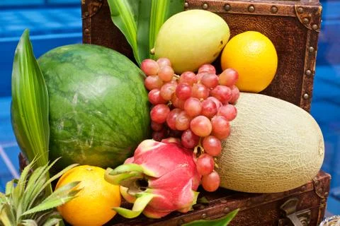 Fruits display Stock Photos