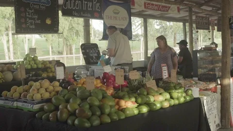 Fruits Exposed in The Market Video stock 105665960