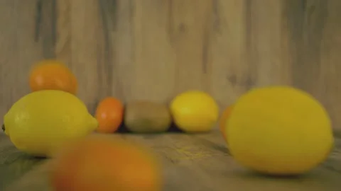 Fruits falling 4k cinematic slow motion Video stock 150463187