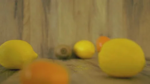 Fruits falling 4k cinematic slow motion Video stock 150463235