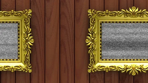 Fruits in gold picture frames 스톡 동영상 90514144