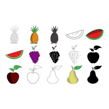 The fruits icon vector illustration design Stock Illustration