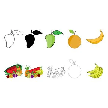 The fruits icon vector illustration design Stock Illustration