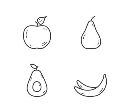 Fruits Icons Stock Illustration