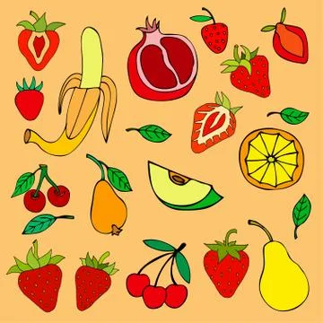 Fruits Stock Illustration