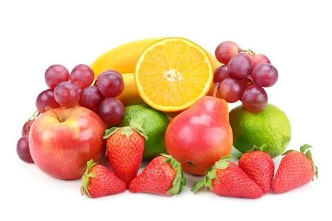 Fruits isolated on white background 스톡 사진
