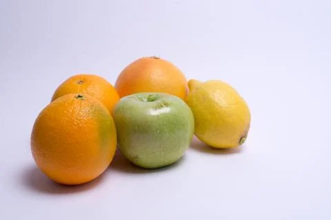 Fruits isolated on a white background. Stock Photos