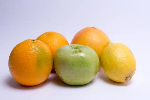 Fruits isolated on a white background. Stock Photos