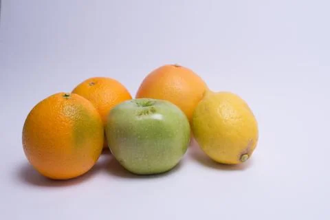 Fruits isolated on a white background. Stock Photos