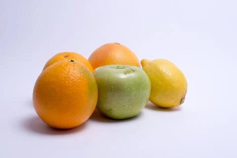 Fruits isolated on a white background. Stock Photos